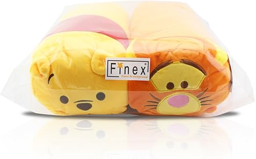 Miniatura 9 de FINEX - Juego de 2 - Cojín largo apilable de peluche Pooh and Tigger