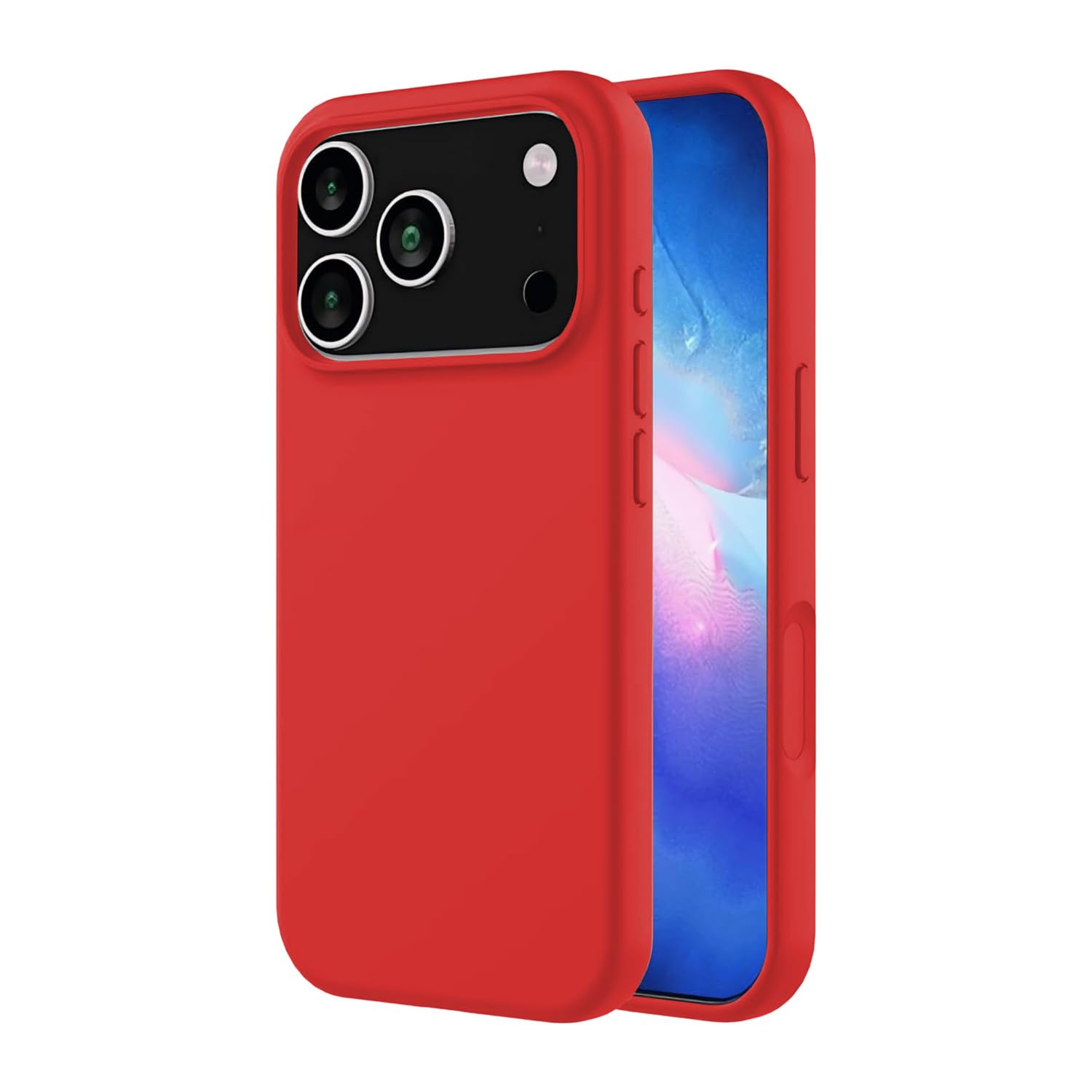 LIRAMARK Liquid Silicone Soft Back Cover Case for iPhone 17 Pro