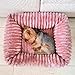 4L Textil Bella Plüsch-Hundebett Premium-LINE Kuscheliges Hundekörbchen aus Cord Katzenkorb Hundekorb für Welpen Hundebett flauschig Hundesofa kleine Hunde (Rosa, 60x40 cm)