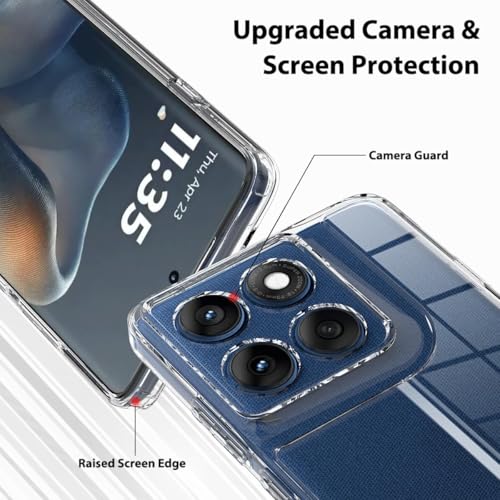 Image of JGD PRODUCTS for Moto Edge 60 Pro 5G Premium Transparent Hybrid Soft Slim Dust Proof Back Case Cover with Camera Protection