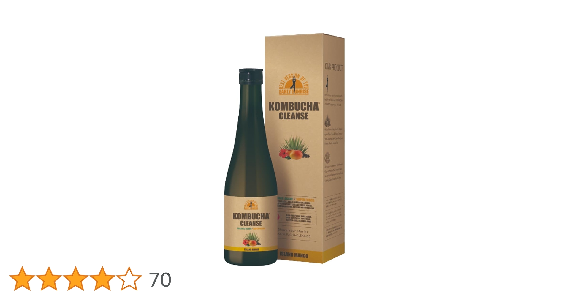 Amazon.co.jp: 【 3冠達成！ 】コンブチャクレンズ ミニボトル 300ml