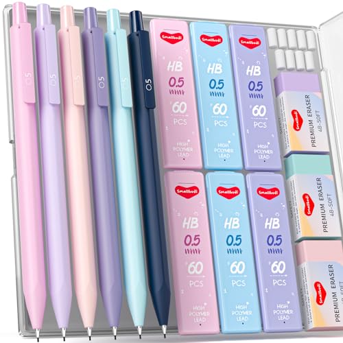 Smallbudi 6PCS 0.5 mm Mechanical Pencils Set with Case, Cute...