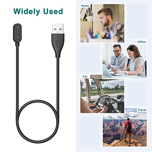 Image of Meliya Charging Cable for Huawei Band 10 9 8 7 6 / Honor Band 6 / Watch ES /Watch FIT,Fast USB Smart Watch Charging Cable Cord 3.3ft (100cm),Black