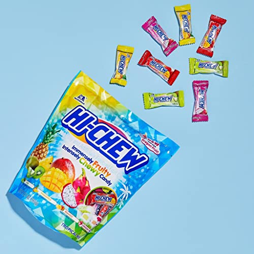 image for HI-CHEW Bulk Candy Tropical Mix, Kiwi Pineapple Mango Dragon Fruit, 4 