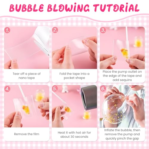 Image of Zibuyu DIY Nano Tape Bubble Clay Craft Kit for Kids - Creative DIY Puffy Confetti Tape Art Set for Children, Squishy Making Maker Kit with 3D Bubble Creation Tools and Colorful Decorations