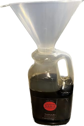 Miniatura 5 de JBK - Embudo de llenado fácil de 5 3/4 pulgadas x 4.1/8 pulgadas (se adapta a roscado de 1.496 in, es decir, jarras de leche, botellas exprimibles,