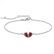 Zoesky Personalized 1-5 Birthstone Bracelet for Women Sliver Tone 5A Cubic Zirconia Bracelet CZ Custom Birthstone Bracelet Jewelry for Christmas Birthday Mother Day Gift