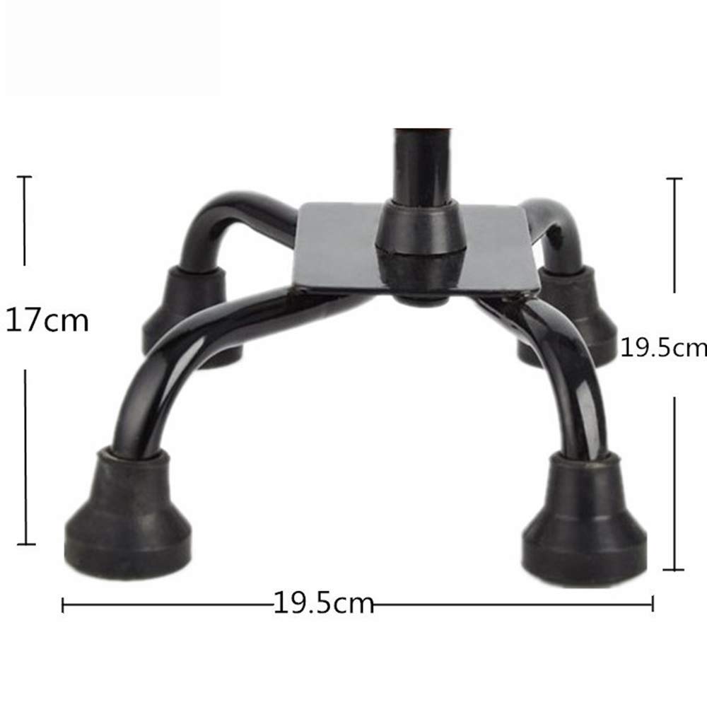 Bastón para Caminar con 4 Patas, Estable, Antideslizante, Altura Ajustable, muletas de Aluminio, Andador, Interesante