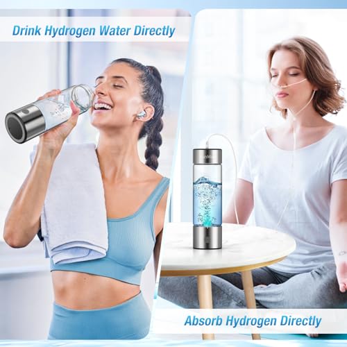 Hydrogen Water Bottle & Hydrogen Water Tablets Alternative – 2800ppb SPE/PEM Tech, 3-Min Electrolysis, Inhalable H2 for Home, Office, Fitness & Daily Hydration - Image 4