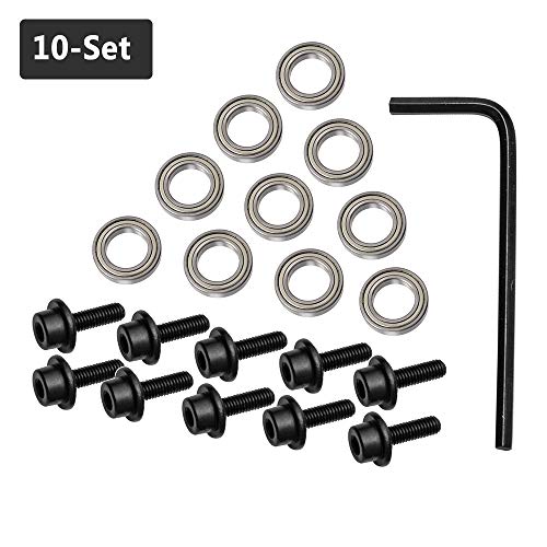 Yakamoz 10Pcs Replacement Bearings For Router Bits Repairing Top Mounted Ball Bearing Guide Repair Accessory Kit | Inner Dia. 3/16” & Overall Dia. 3/8” #TOP4