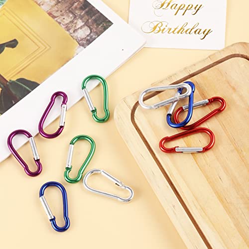 10 Stück Karabiner, Karabiner Bunt Karabinerhaken Aluminium Schnapphaken – Ansicht 3