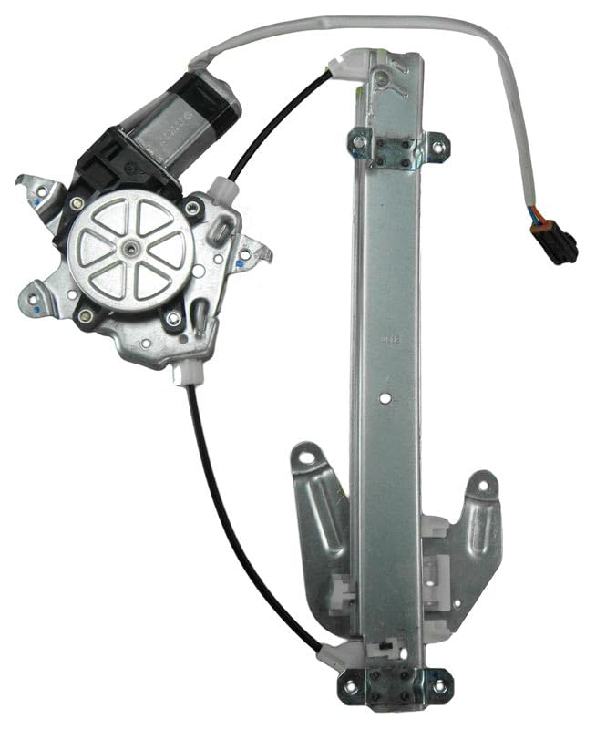 Image of TRQ Rear Right Power Window Regulator & Motor Assembly Passenger Side Compatible with 1996-1999 Infiniti I30 1995-1999 Nissan Maxima