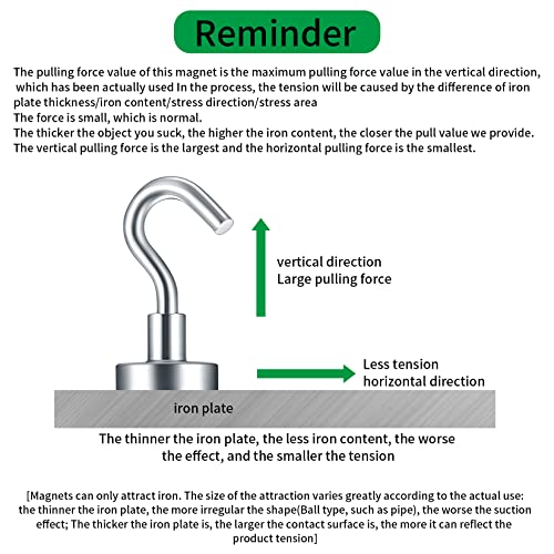 XUIIOSOOKP 10 ks magnetických háčků, extra silné, neodymové magnetické háčky, silné super silné magnety s háčky, magnetický držák háčky na strop, koupelnu, kuchyni, ručník, garáž, chladicí skříň