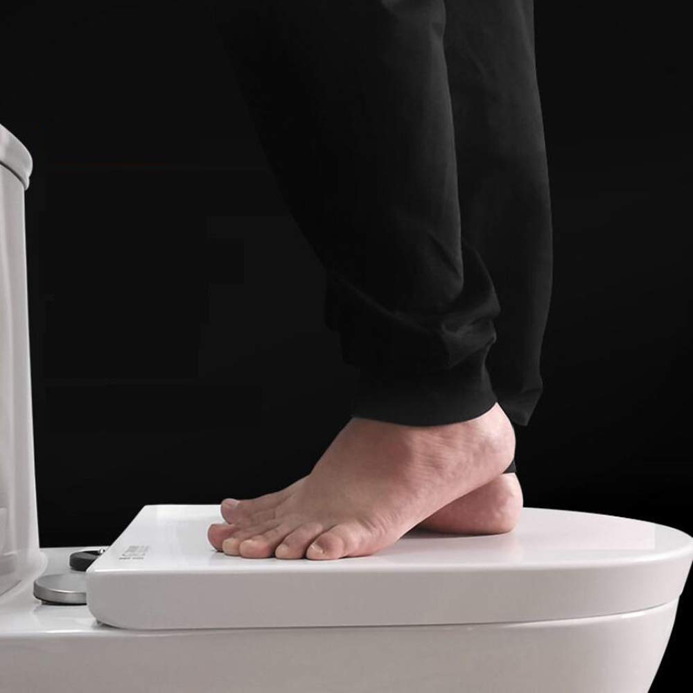 Sedile WC Universale Soft Close Copriwater, con Chiusura Ammortizzata Plastica Termoindurente Antibatterico Ideale per Bagno, Bianco,O Shape-Sonandmothercover