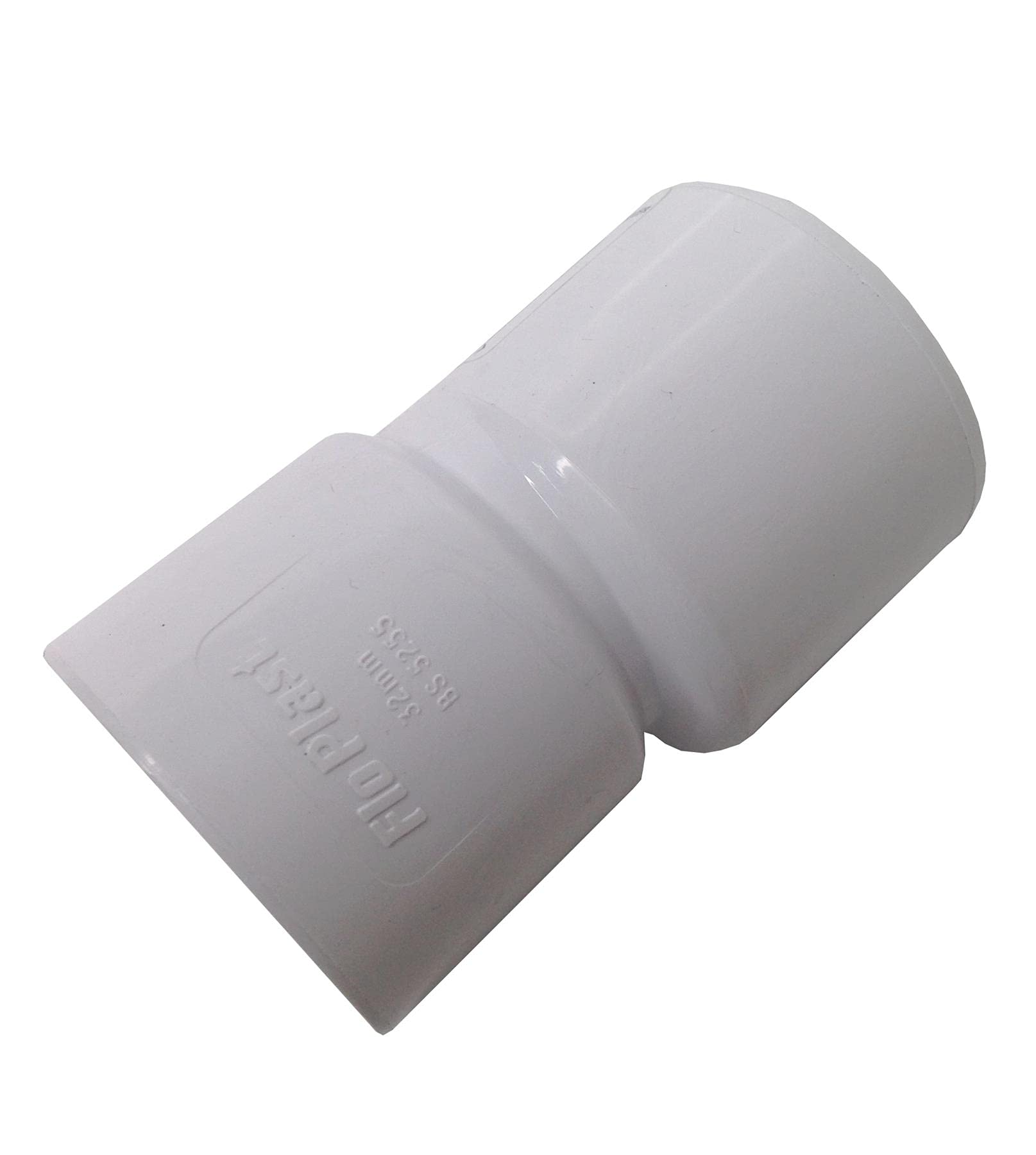 Solvent Weld White 40mm (43mm) x 32mm (36mm) Eccentric Waste Pipe Reducer