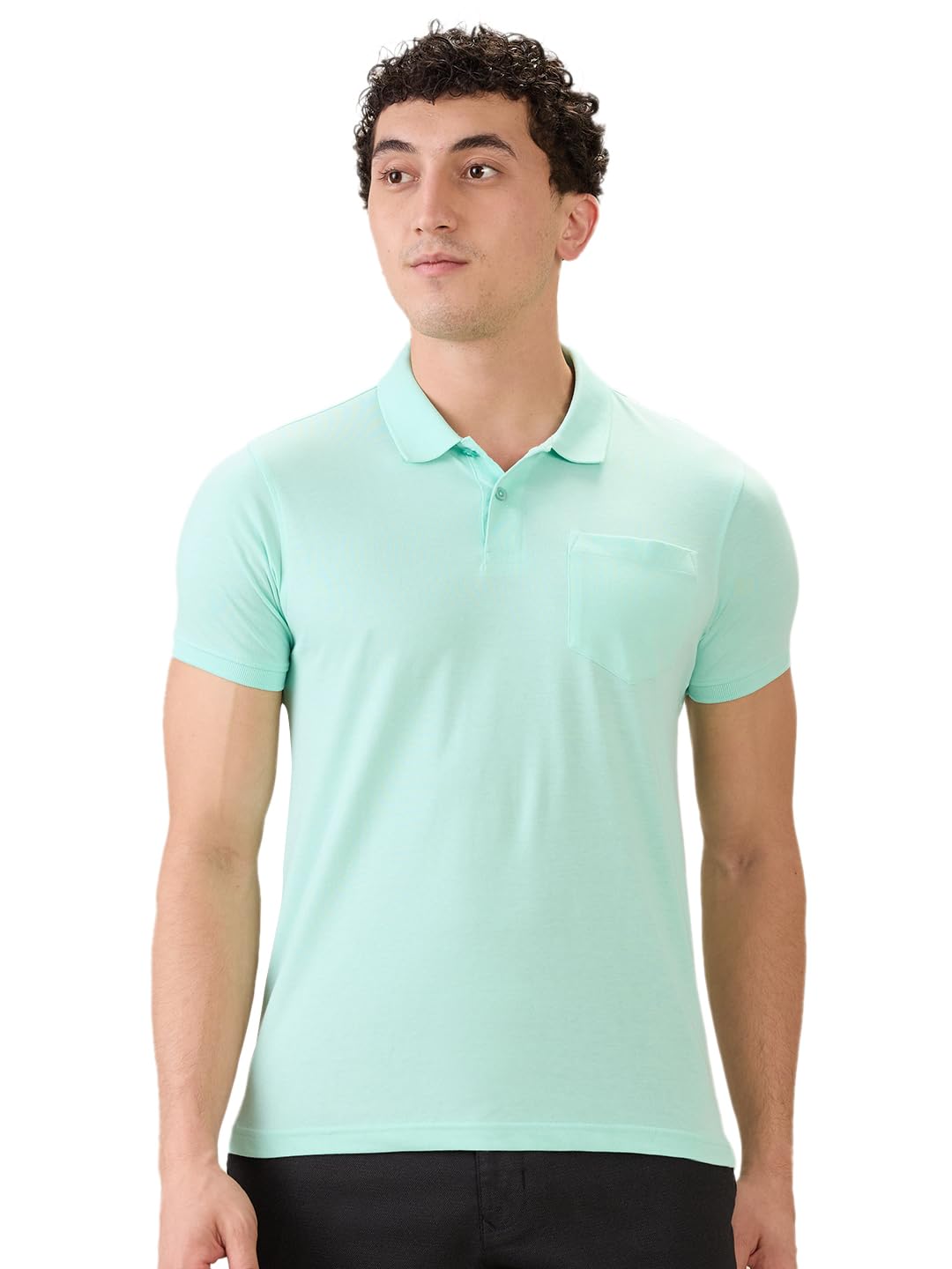 parx Men Regular Fit Solid Pattern Cotton Polyester Blend Half Sleeve Polo Neck Casual T-Shirt-picture-22