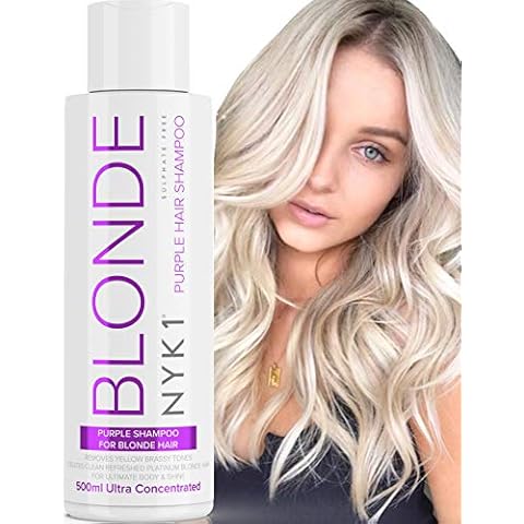Blond Shampoo Sulfatfreies Silbershampoo für Blondes Haar Graues Haar Gebleichtes Haar Blauer Shampoo Damen Toner Cover