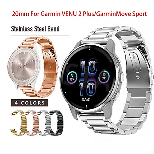 Bracelet Garmin Venu métal pour passer du bureau aux sorties citadines - 2