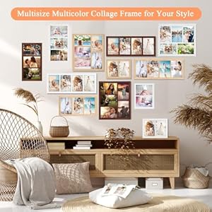 4×6 oak wood picture frames collage wall decor brown 6x16in solid oak wooden family photo collage frame 4 opening glass front wall hanging display 4 4×6 pictures  urban country home decor