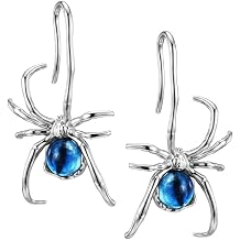 Jewseen A Pair of Halloween Spider Cartilage Earring Studs for Earlobe