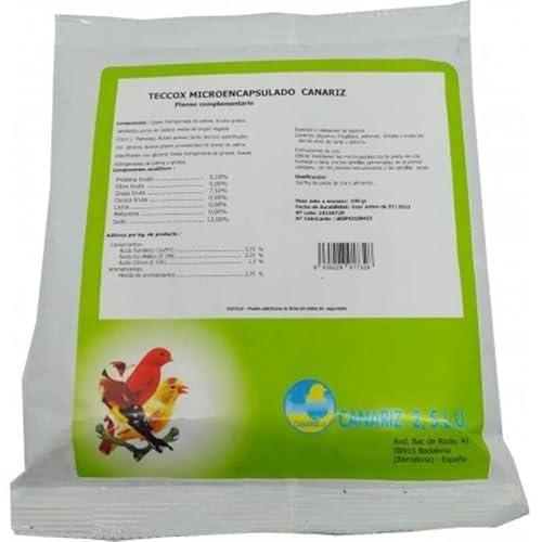 Canariz Teccox Natürliches Pulver Anticodic, mikroverkapselt, für Vögel, 250 g.