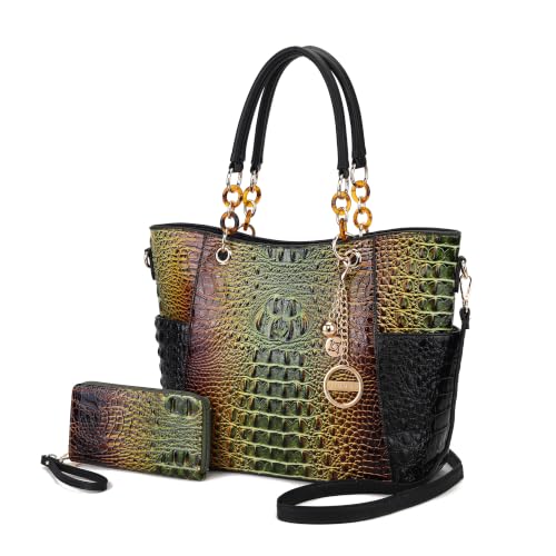 Image of J'OMOR by Mia Tote Bag for Women, Handbag Set with Wallet Top-Handle Bag Vegan Leather Purse