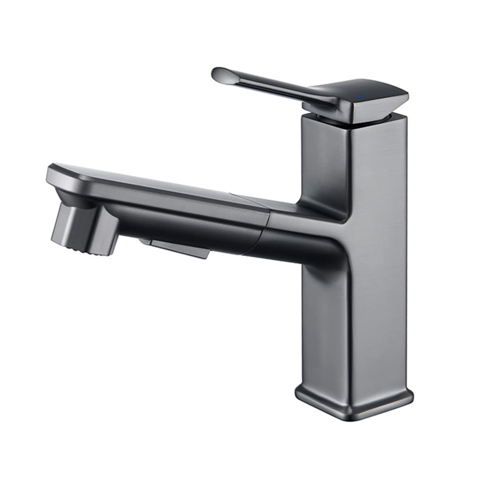 Robinet de lavabo en laiton massif gris mat haute qualité durable