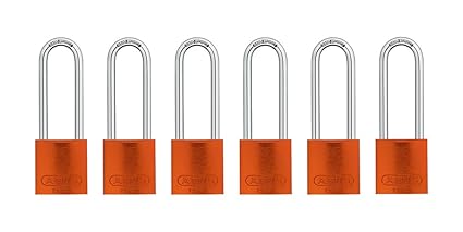 ABUS 72/40 Aluminum Safety Padlock Orange Keyed Alike - Long Shackle (3