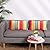 Pyonic Lumbar Outdoor Waterproof Throw Pillow Covers Set of 2 Rectangle Pillow Covers Decorative Patio Pillows for Patio Tent Garden Beach,12x20 Inches,Color Stripe(Red)