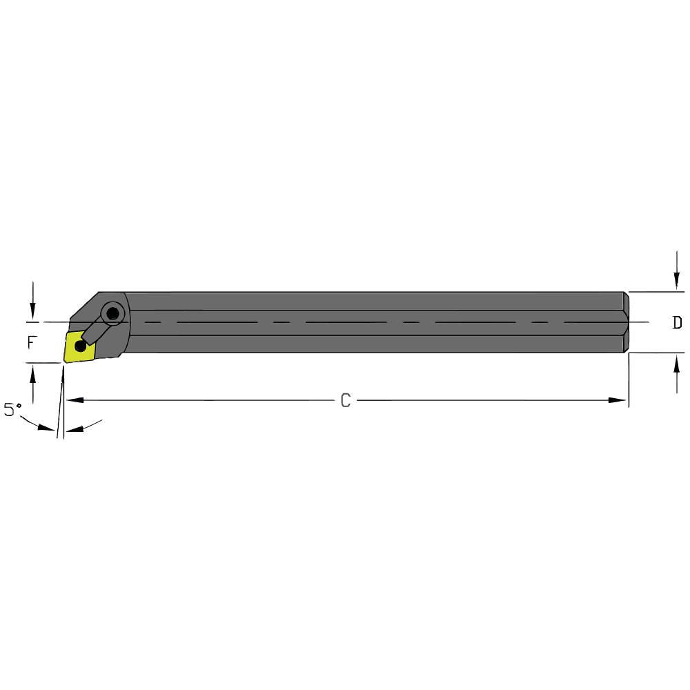 UltraDex A32V MCLNR4 Steel Boring Bar to Hold a Negative CNMG 432 at