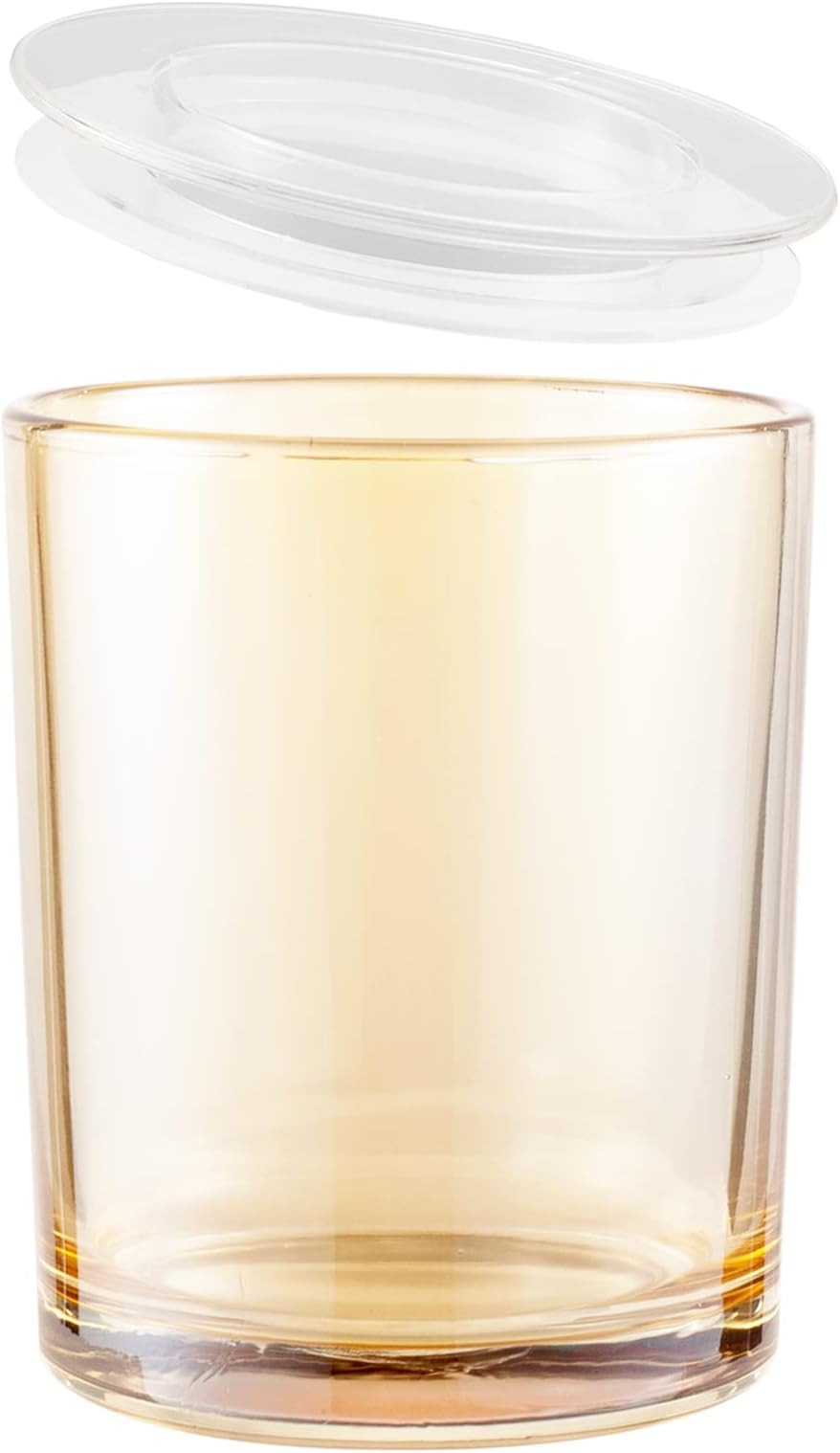 CandMak Candle Jars, 15 Pack 9 OZ Empty Glass Vessels Containers Jars Bulk with Clear Lids for Candle Making (Luxury Champagne)
