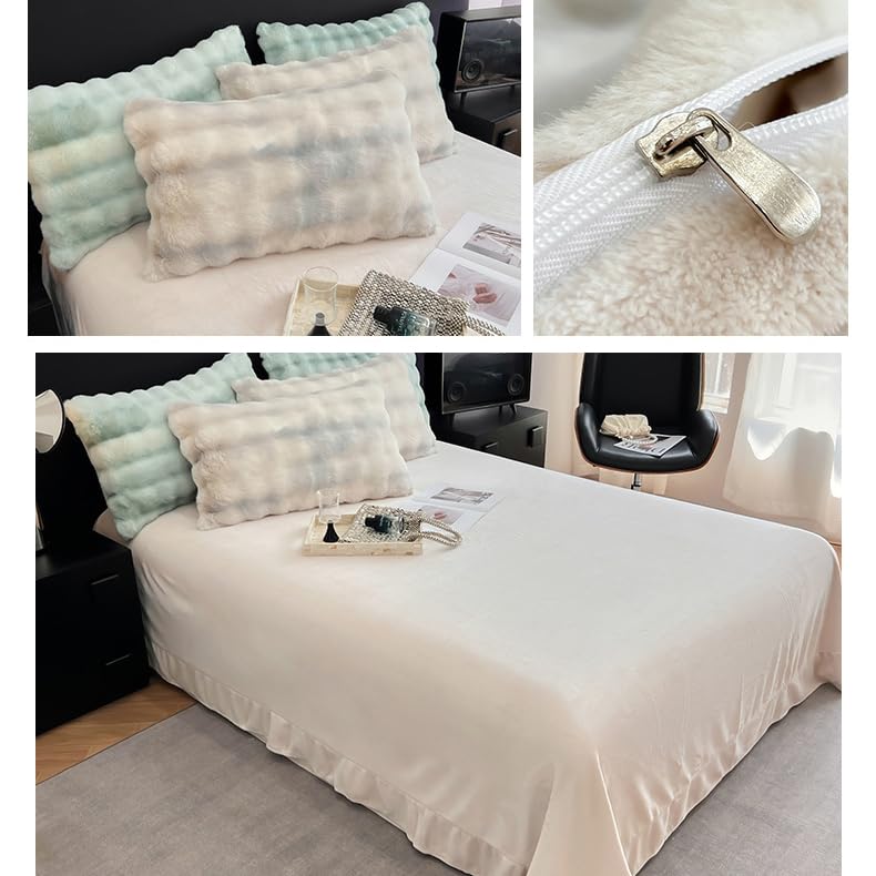 Amazon｜グラデーションカラー布団カバーセット、高級フェイクファー