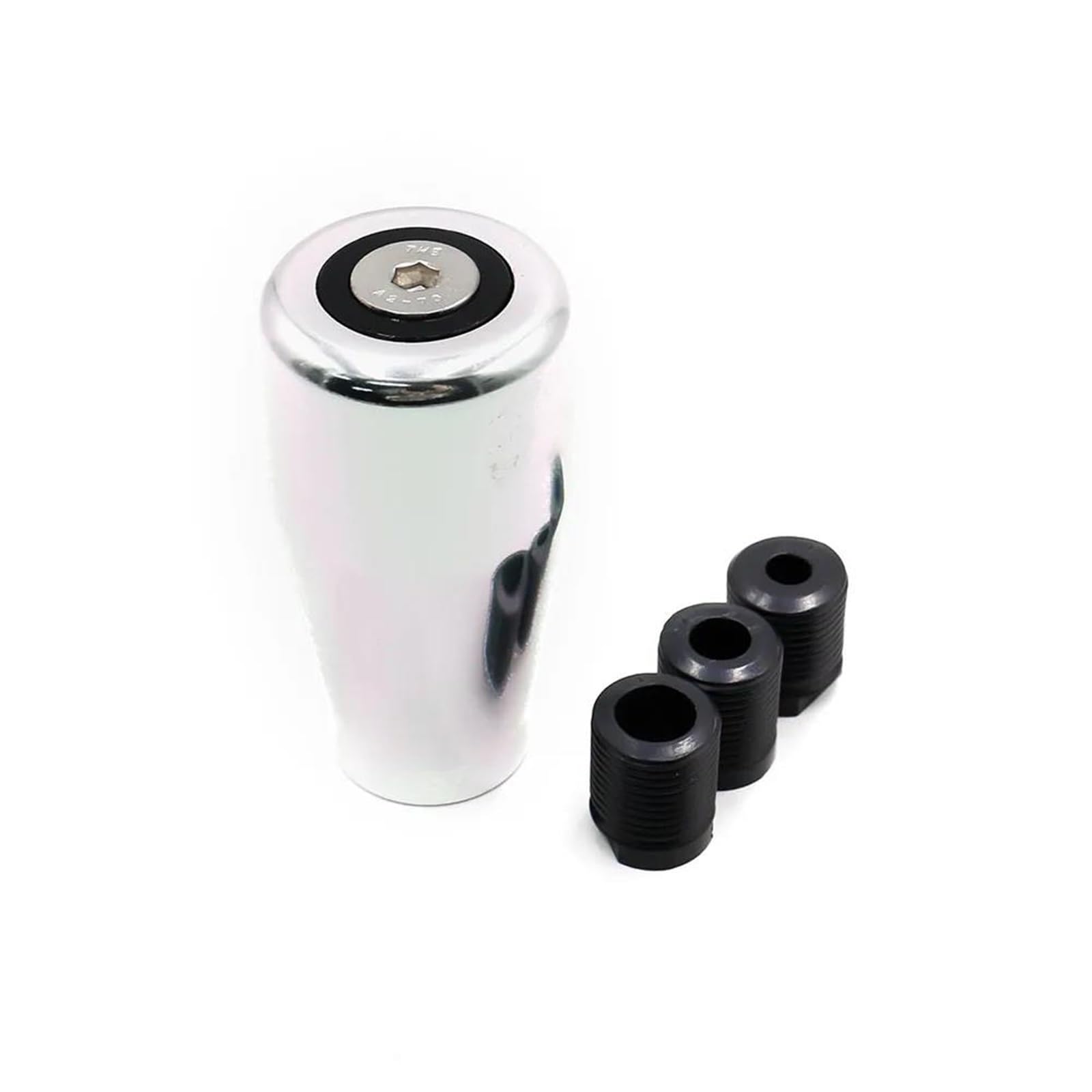 YDXHERTA Universal Automotive Gear Shift Knob with 3 M8 M10 M12 Adapter Manual Gear Shift Knob Aluminum Shift Lever Knob Spare Parts(Silver)