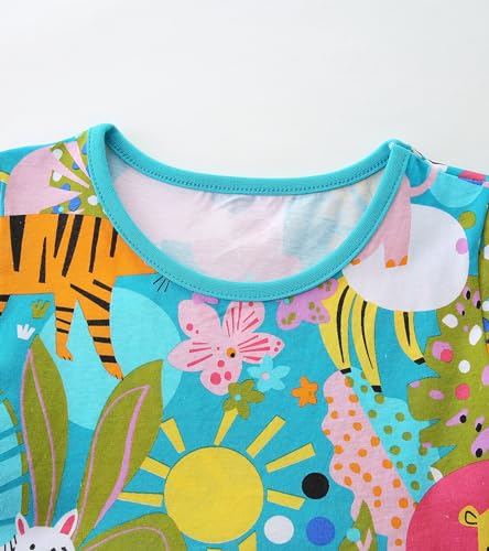 Toddler Girl Summer Dress Cotton Casual Short Sleeves Cute Easter Dresses Clothes Size 2-7T3