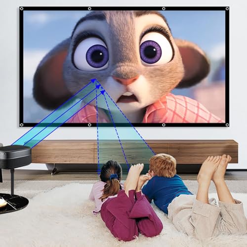 Pantalla manual para proyector 72" 4:3 portátil miniatura 6