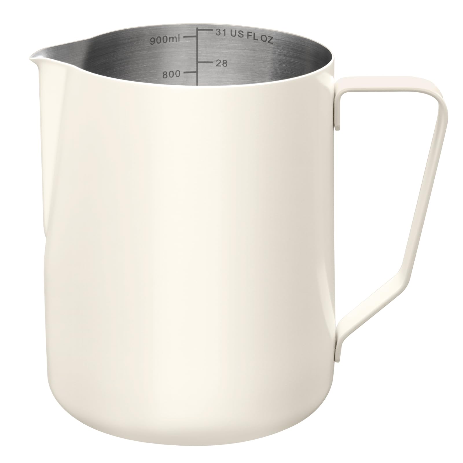 Amrules Milk Frothing Pitcher 31oz Frother Cup Barista Tools, White