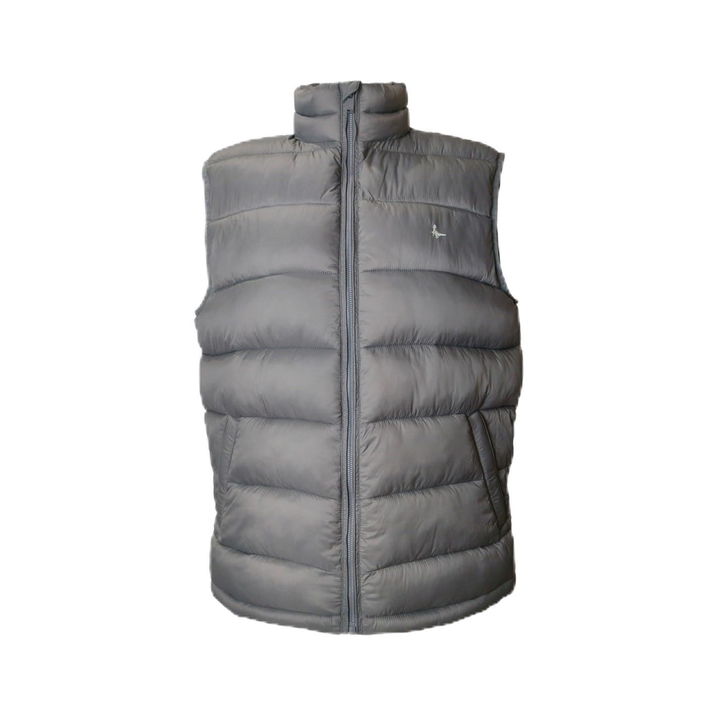 Jack Wills Mens Kershaw Lightweight Puffer Gilet Top Granite S