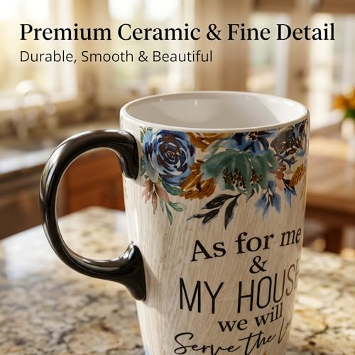 Taza de cerámica con tapa y 17 oz de capacidad miniatura 4