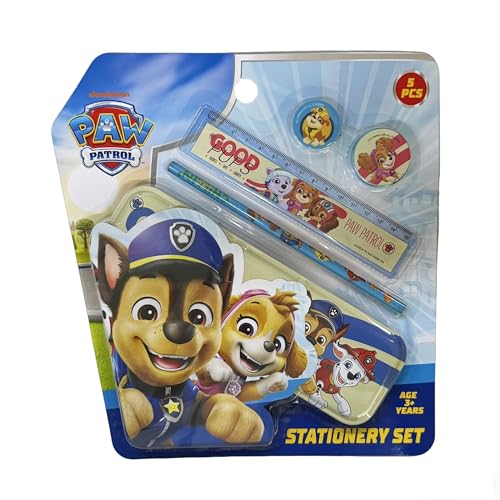 Image of Paw Patrol 5 pcs Stationery SetSchool Supplies Kit Multicolor Return Gift for Kids Age 3 Years +
