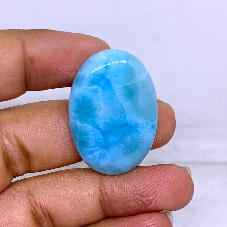 Larimar cabochon de qualité supérieure 34mm gemme naturelle brute