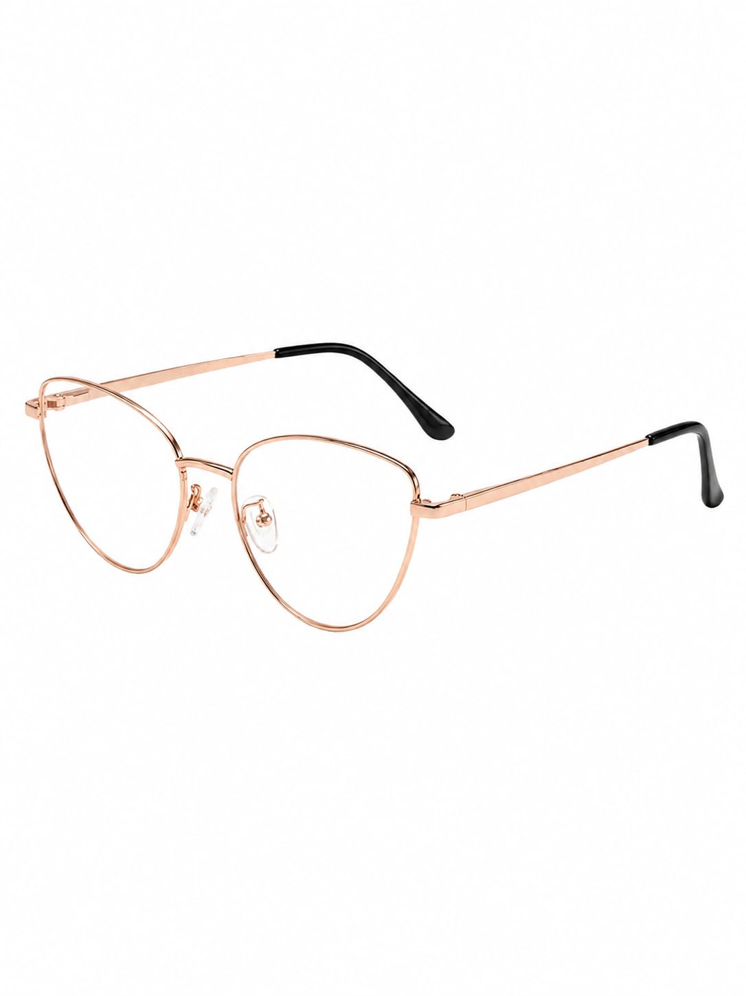 Blue Light Blocking Metal Full Rim Cateye Shape Computer Eyeglasses/Specs, Zero Power Blue Cut Anti Reflective Eyewear Spectacles Fashionable Lightweight Frame For Men & Women-image-13
