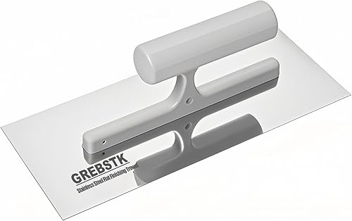 GREBSTK Paleta para paneles de yeso de acero inoxidable Paleta de enlucido de hormigón Herramienta de yeso Herramientas de cemento Herramientas de