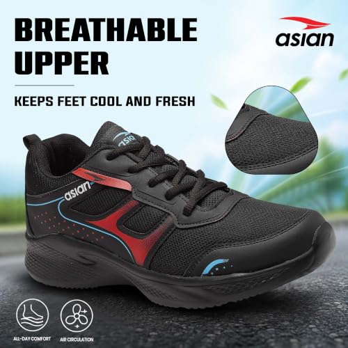 Image of ASIAN Toofan-02 Men's Sports Shoes | Breathable Upper, Steady Grip Sole, Lightweight Shoes for Gym & Daily Use