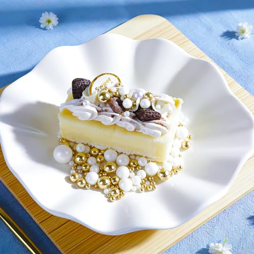 Image of Gold and White Sprinkles for Cake Decorating, 130g /4.6oz Edible Pearl Sprinkles Mix, Sugar Candy Pearls for Baking, Cookie Decorations and Cupcake Toppings, Wedding Party Christmas Holiday Supplies