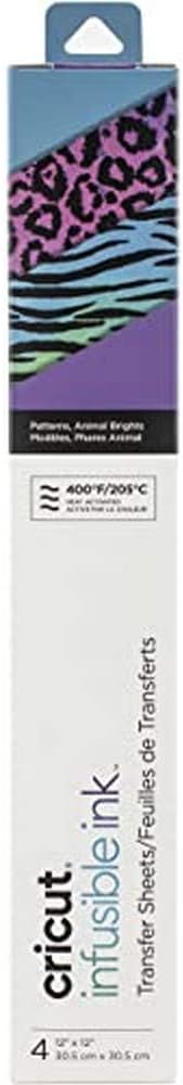 Cricut Accueil Motifs de Feuilles de Transfert Infusible Ink, Animaux Brillants, Multicolore