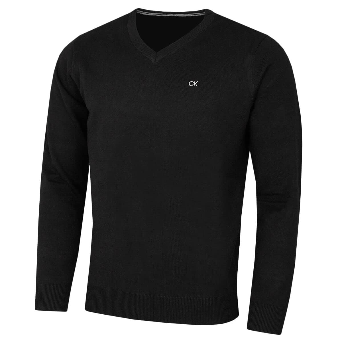 Calvin Klein Men's Black V-Neck Sweater - Xxxxl