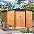 U-MAX Shed 8x6 Woodgrain Outdoor Storage Shed, Metal Outside Storage Garden Sheds & Outdoor Storage Shed with Sliding Doors, 6x8 Tool Shed Outdoor Storage for Backyard Lawn and Outside Use