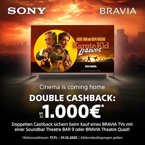 Detailaufnahme der innovativen Sony BRAVIA 9 QLED Bildschirmtechnologie mit lebhaften Farben.