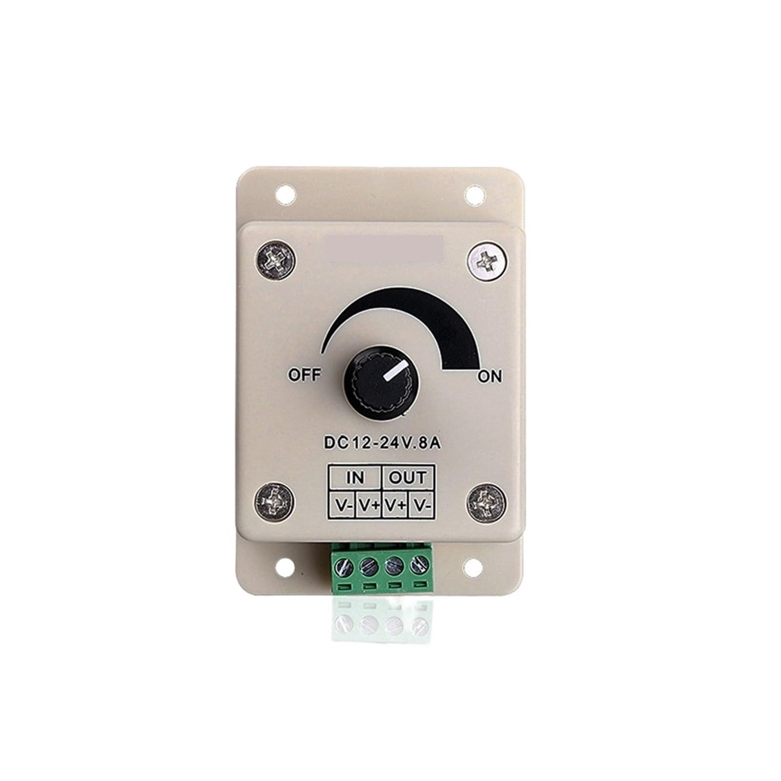 JJKKOZVQF DC 12V 24V LED Dimmer Switch 8A Plast 12V 24V 30A 360W Regulator Adjustable Controller For LED Strip Light Light Modulator Lamp(12V-24V 30A Aluminum)