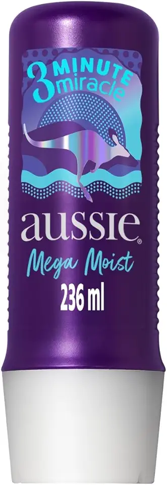 Tratamento Aussie Mega Moist 3 Minute Miracle Abacate e Óleo De Jojoba 236ml, Aussie